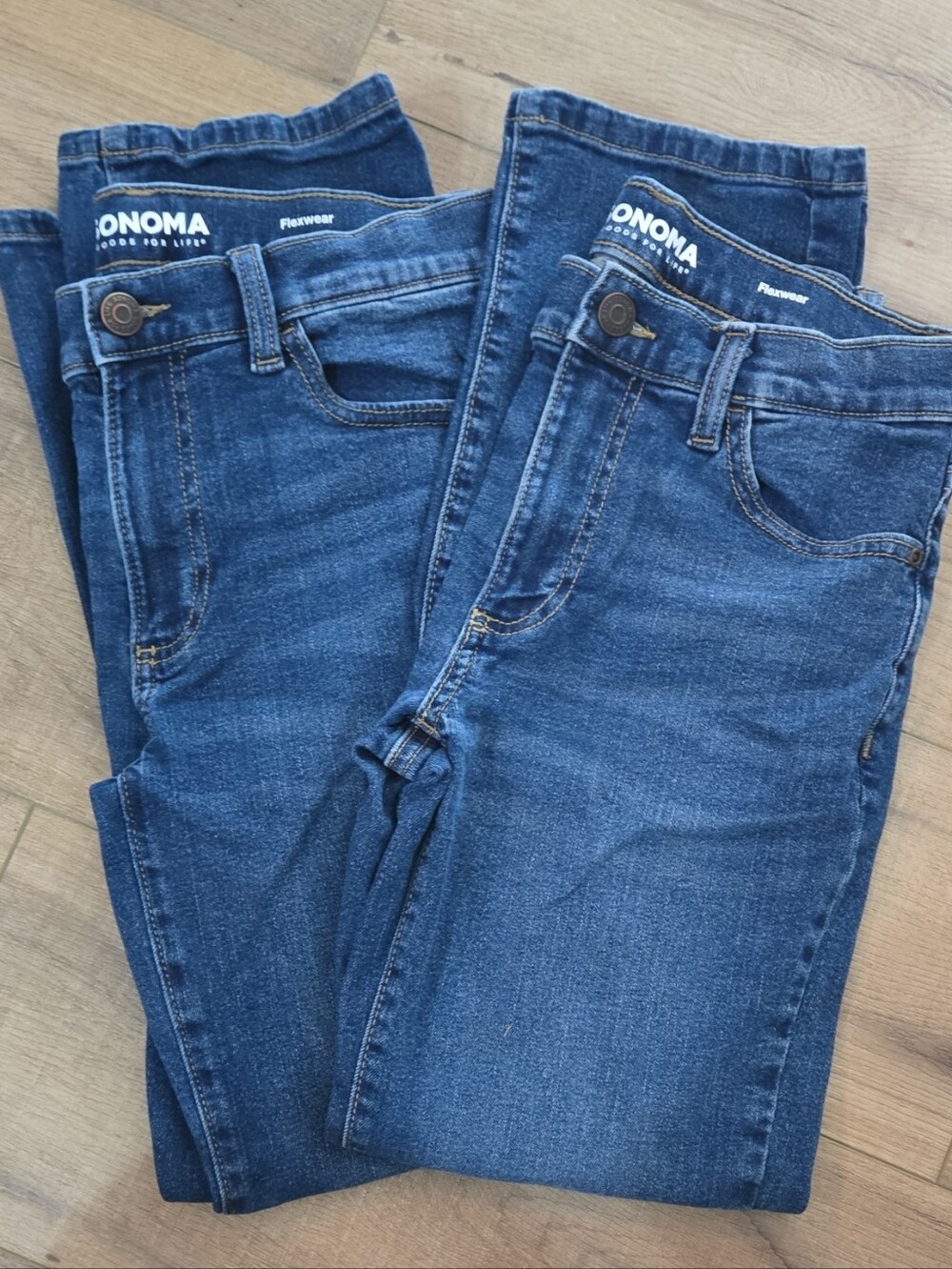 Sonoma Boys Dark Blue Straight Leg Jeans, Flexwear, Set Of 2